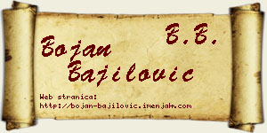 Bojan Bajilović vizit kartica